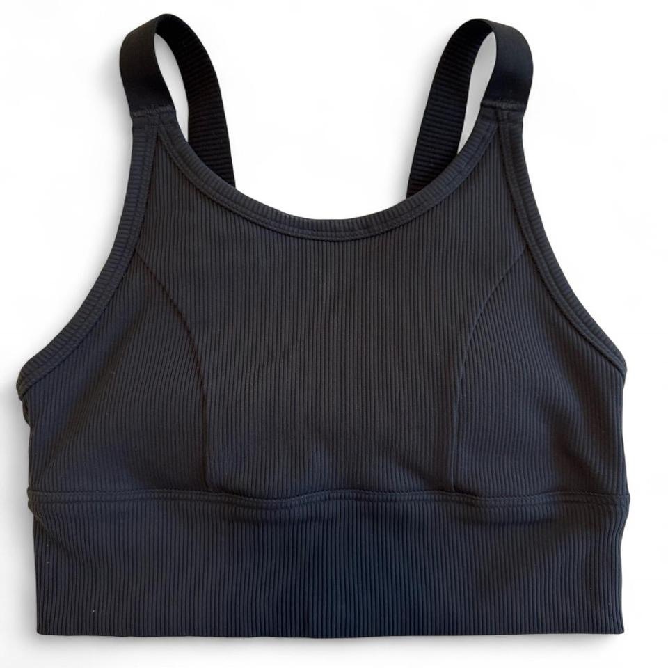 Ae Offline Ribbed Black Sports Bra, Size Small/P, Most Support Sweat Cardio